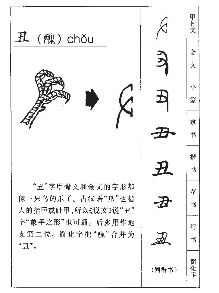 丑字字源