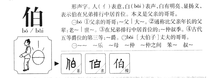 伯字字源