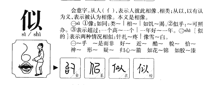 似字字源