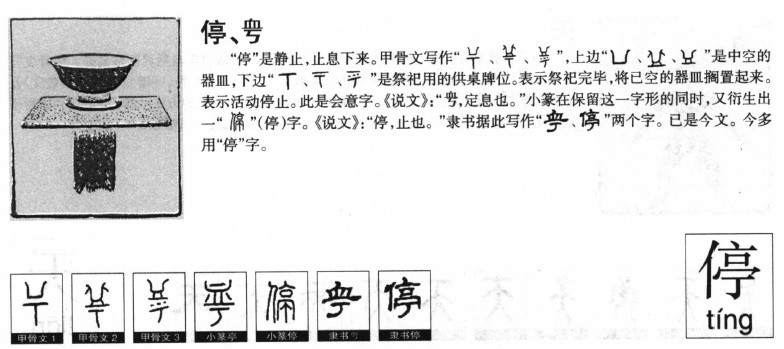 停字字源