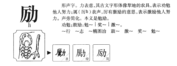 励字字源