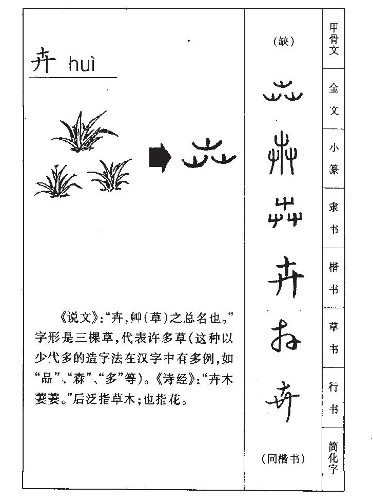 卉字字源