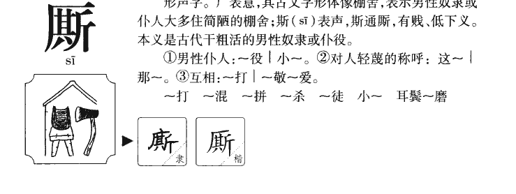 厮字字源