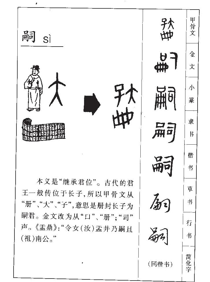 嗣字字源