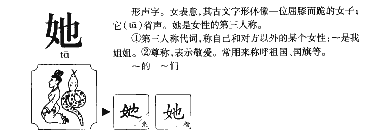 她字字源