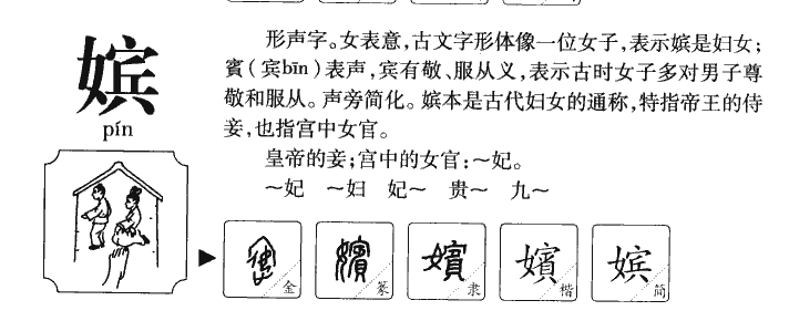 嫔字字源