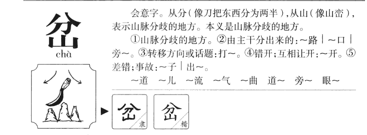 岔字字源