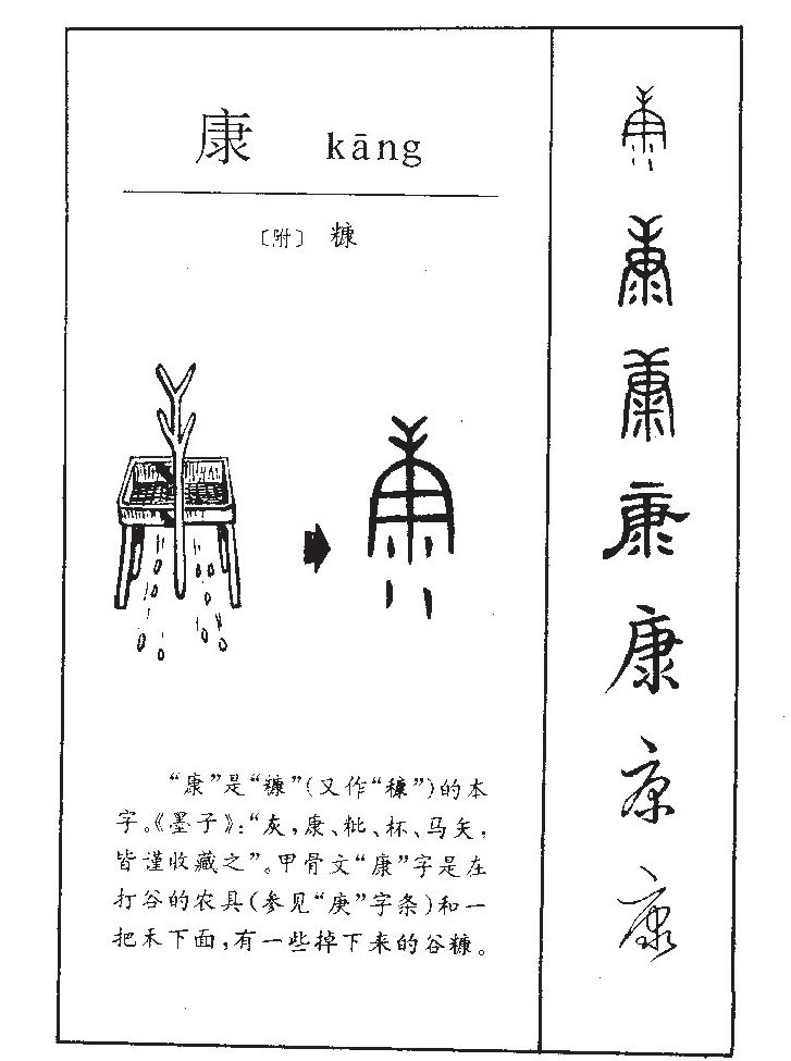 康字字源