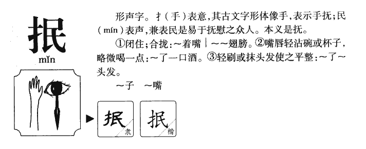 抿字字源