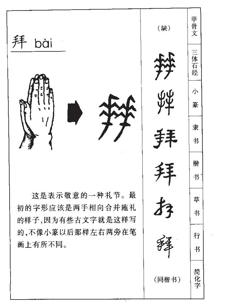拜字字源