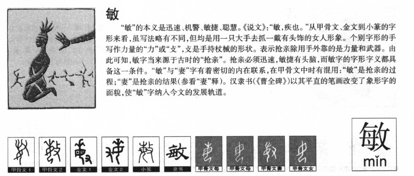 敏字字源