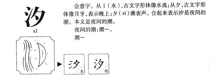 汐字字源