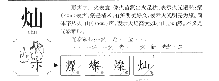 灿字字源