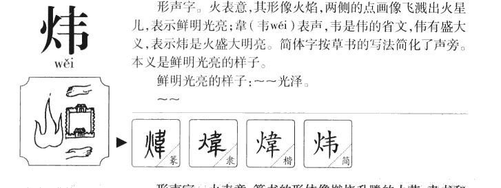 炜字字源
