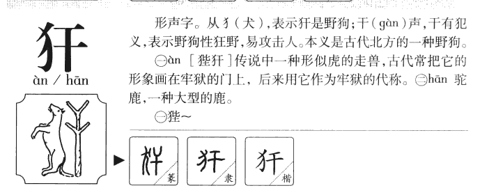 犴字字源