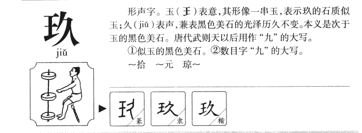 玖字字源