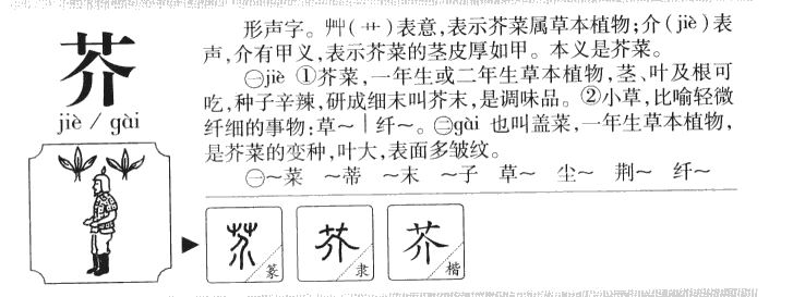 芥字字源