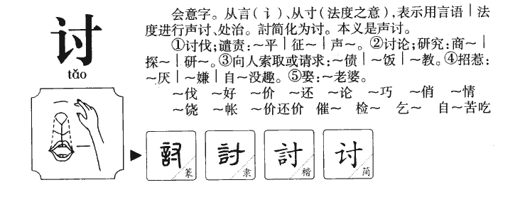 讨字字源