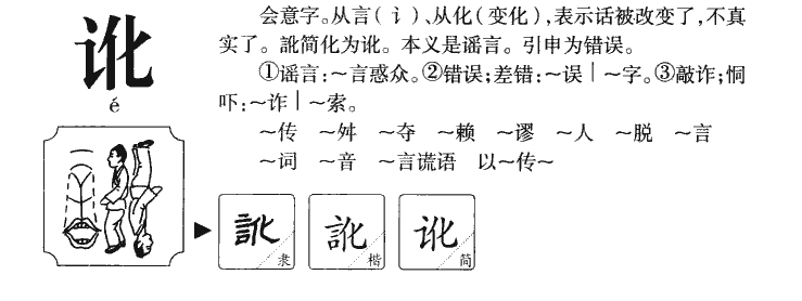 讹字字源