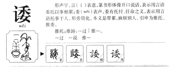 诿字字源