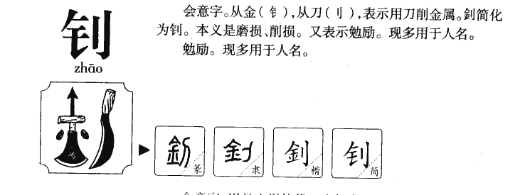 钊字字源