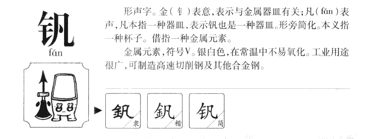 钒字字源