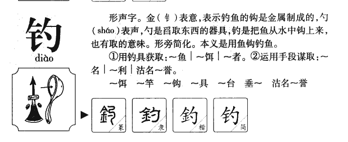 钓字字源