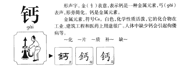 钙字字源