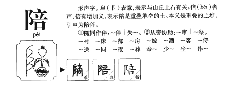 陪字字源
