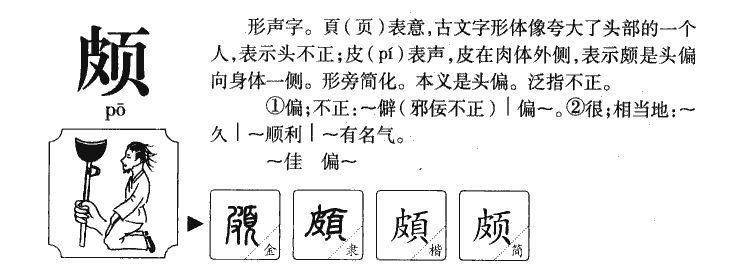 颇字字源